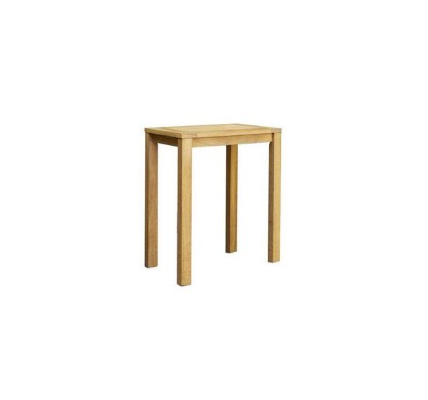 Table haute Petra 70 x 70 cm - plateau et piètement Iroko