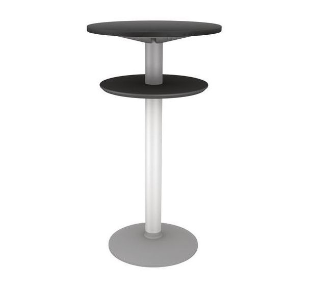 Table haute avec double plateau -Lola- gris