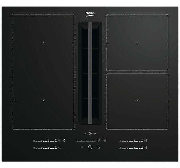 Table induction aspirante HIXI64700UF - 7400 W - Beko