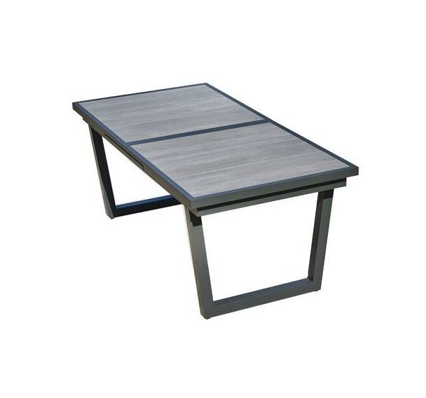 Table jardin Olhos 251x95cm aluminium+céramique gris anthracite