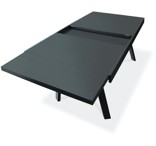 Table jardin Stockholm 225x96cm gris anthracite