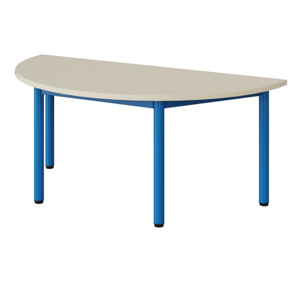 Table mat. Atlas 1/2 rond mélaminé eige chants ABS - Manutan Expert