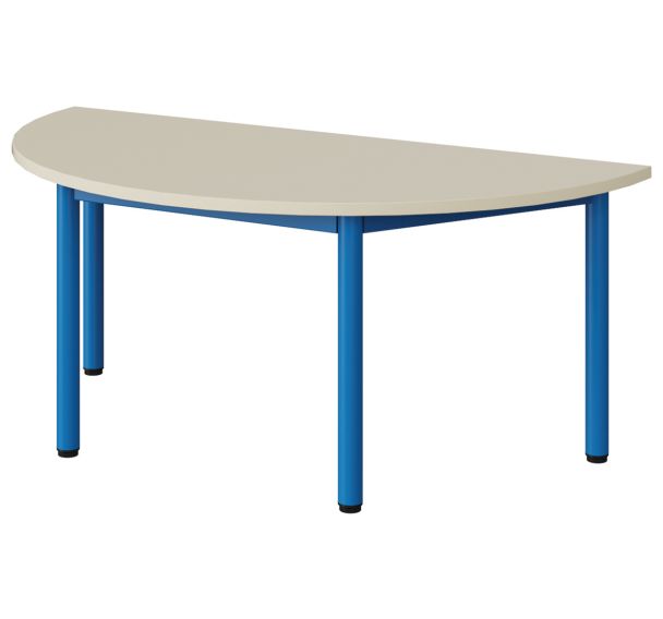 Table maternelle Atlas 1/2 rond beige chants alaisés - Manutan Expert