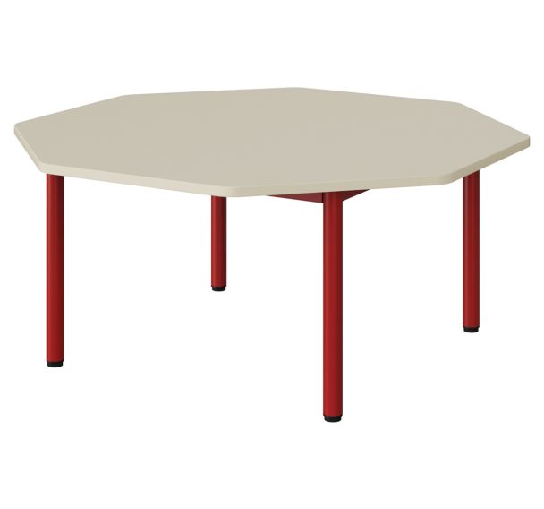 Table mat. Atlas octogonale mélaminé beige chants ABS- Manutan Expert