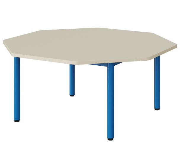 Table mat. Atlas octogon. stratifié beige chant alaisé-Manutan Expert