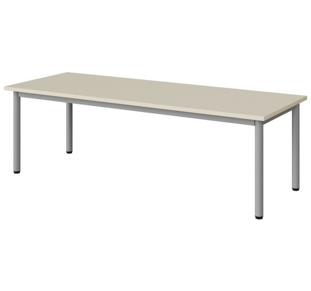 Table mat. Atlas rectangle strat. beige chant alaisé - Manutan Expert