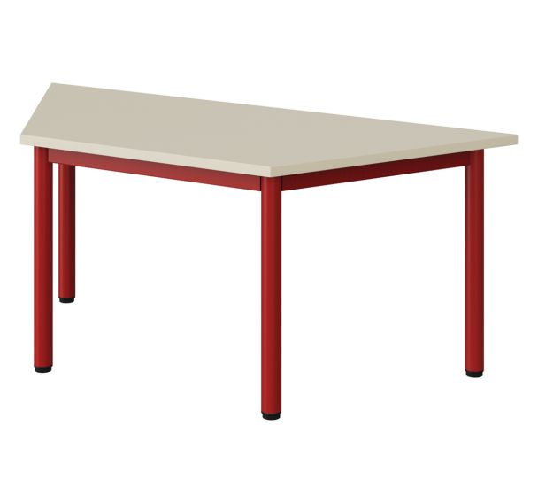 Table maternelle Atlas trapèze méla. beige chants ABS-Manutan Expert