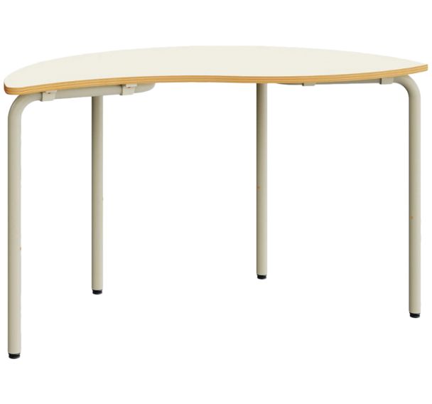 Table maternelle Yang 1300x650 mm plateau beige/piétement gris