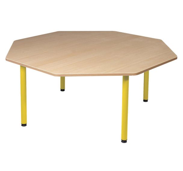 Table maternelle octogonale 4 pieds tube Lise