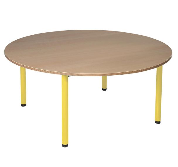 Table maternelle ovale 4 pieds tube Lise