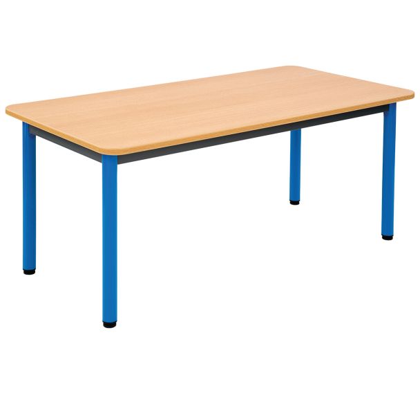 Table maternelle rectangulaire 4 pieds tube Lise