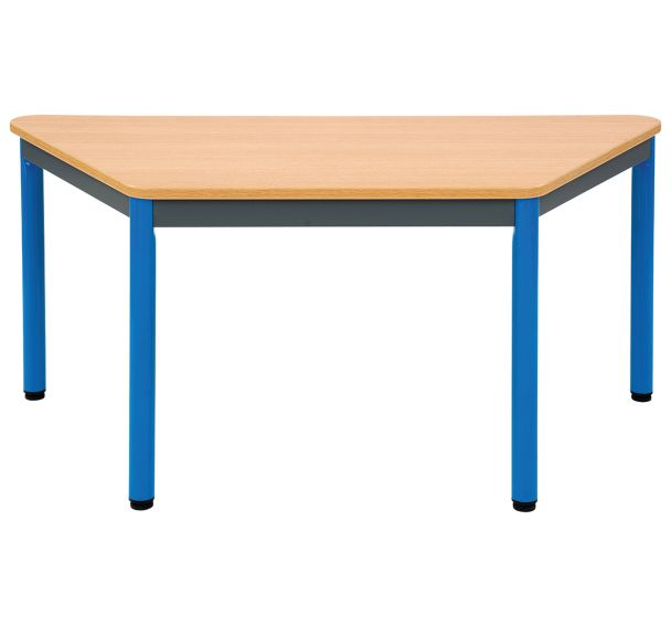Table maternelle trapèze 4 pieds tube Lise