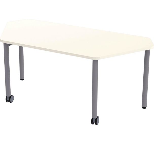 Table mobile Géométra grand trapèze 60° 124x60,5 cm - Manutan Expert