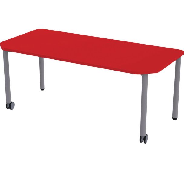 Table mobile Géométra rectangulaire 130x60 cm - Manutan Expert