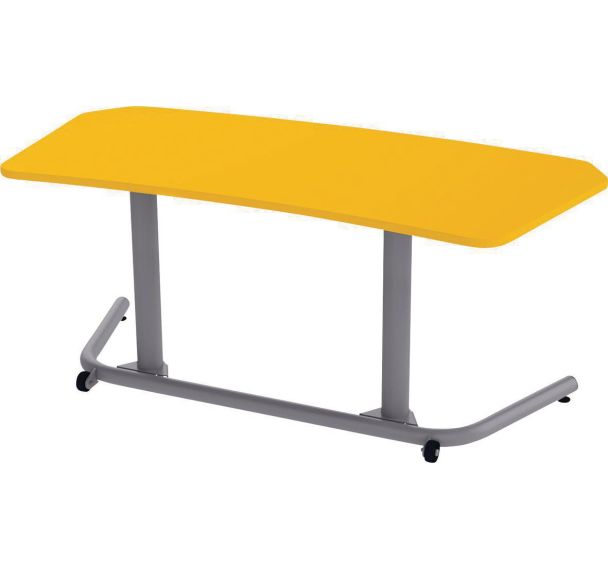 Table mobile Nomade rabattable grand trapèze incurvé - Manutan Expert