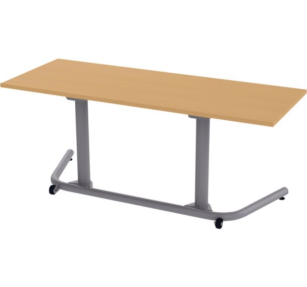 Table mobile Nomade rabattable rectangulaire 130x50cm - Manutan Expert