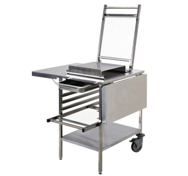 Table mobile inox pour guitare
