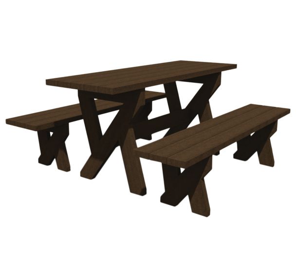 Table pique nique ATRIUM 180 cm plastique recyclé - Espace Urbain