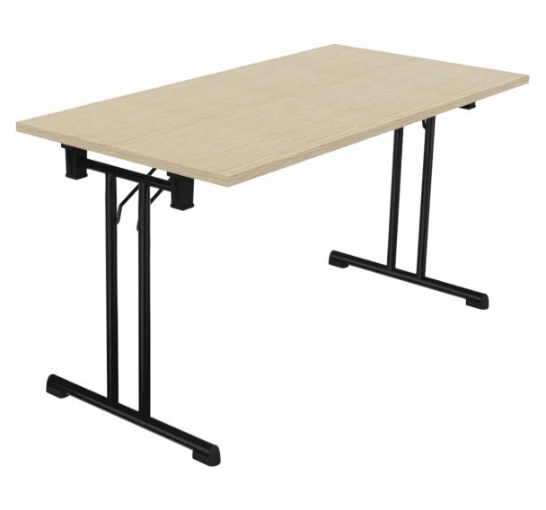 Table pliante Solution pied noir 140 x 70 cm - Buronomic