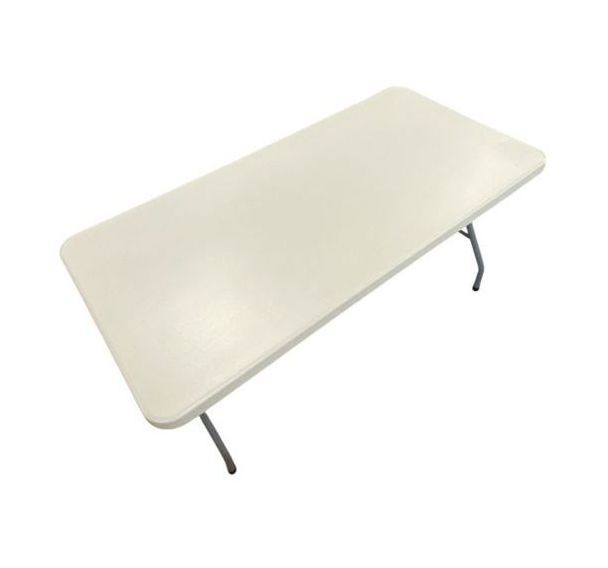 Table pliante reconditionnée - 153 x 76 cm - Beige