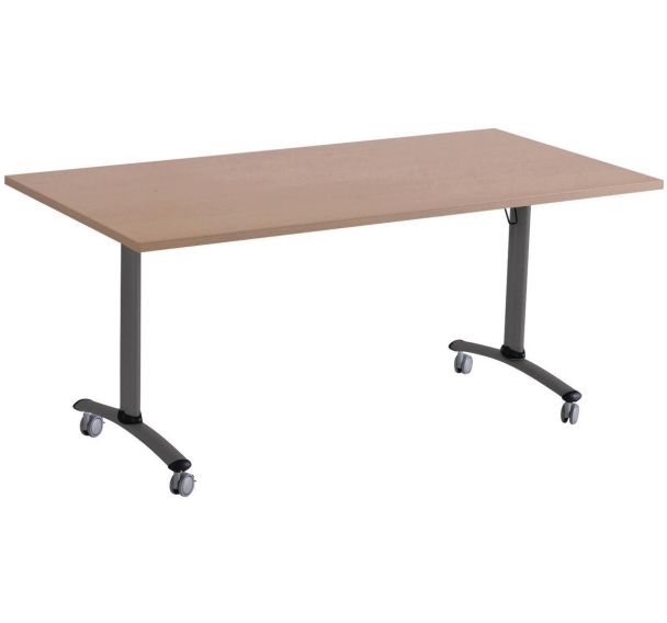 Table rectangulaire plateau mélaminé pivotant Axe - Manutan Expert