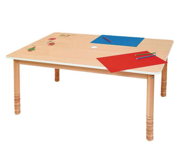 Table rectangulaire réglable 48 à 58 cm