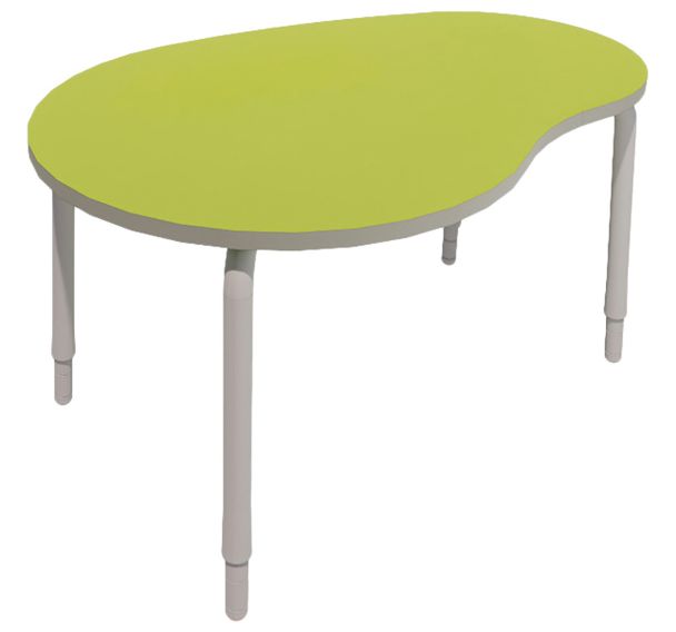 Table réglable seed Kidney piètement gris H46-58 cm-Vanerum