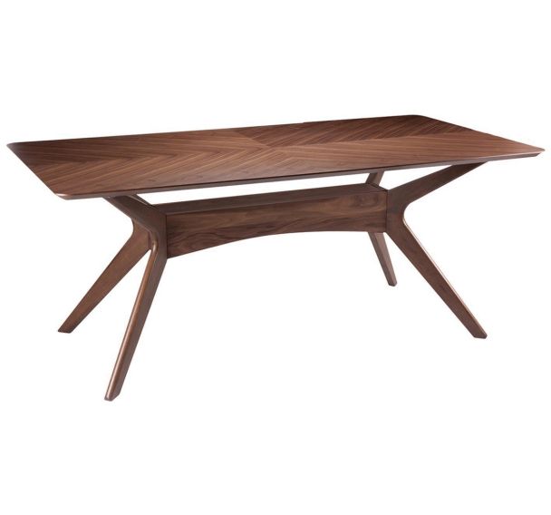 Table réunion Helga 180x75x95 cm plateau plaqué Noyer