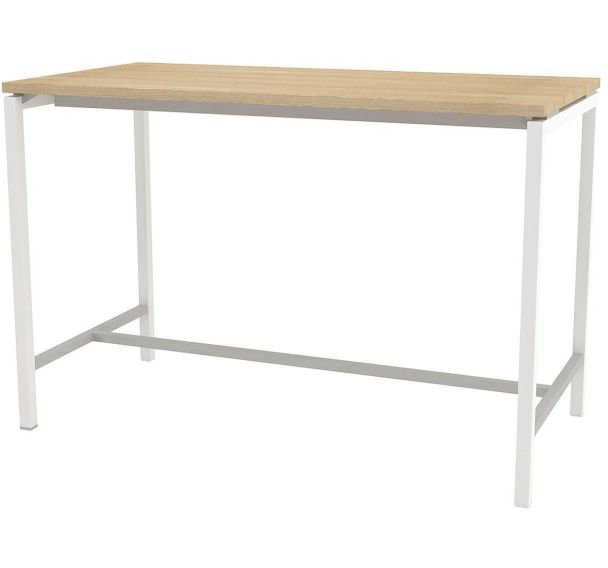 Table réunion haute Creo 160 pied blanc Quadrifoglio