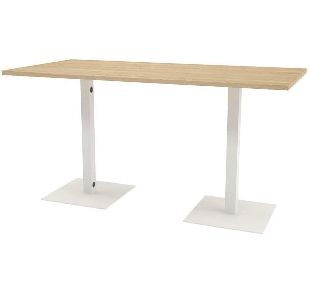 Table réunion haute Greko pied blanc Quadrifoglio