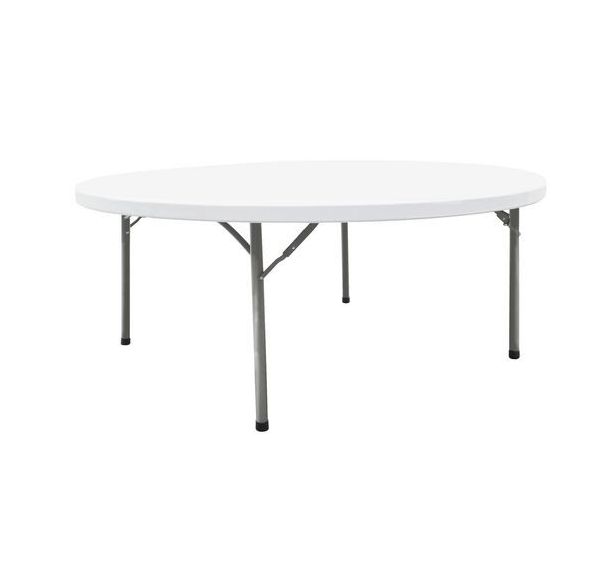 Table ronde pliante 183 cm blanc Furnitrade