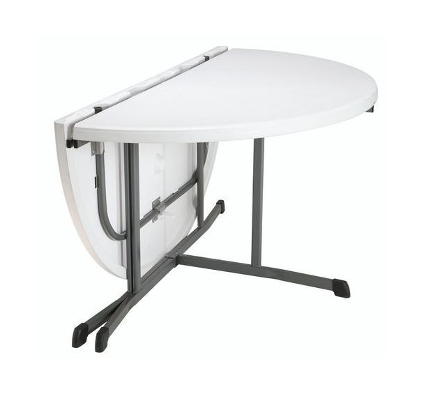 Table ronde pliante en 2 - Piètement en croix - Lifetime