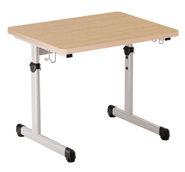 Table scolaire Quar sans tiroir 70x55 gris plateau hêtre-Mirplay School