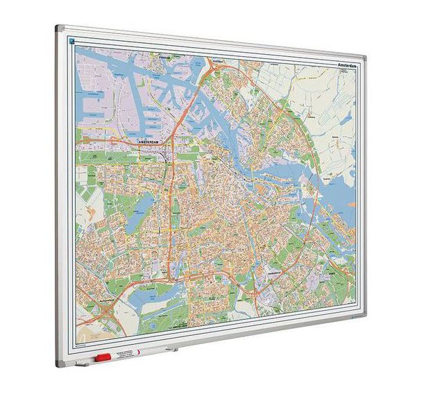 Tableau Softline avec carte cadre Amsterdam - Smit Visual