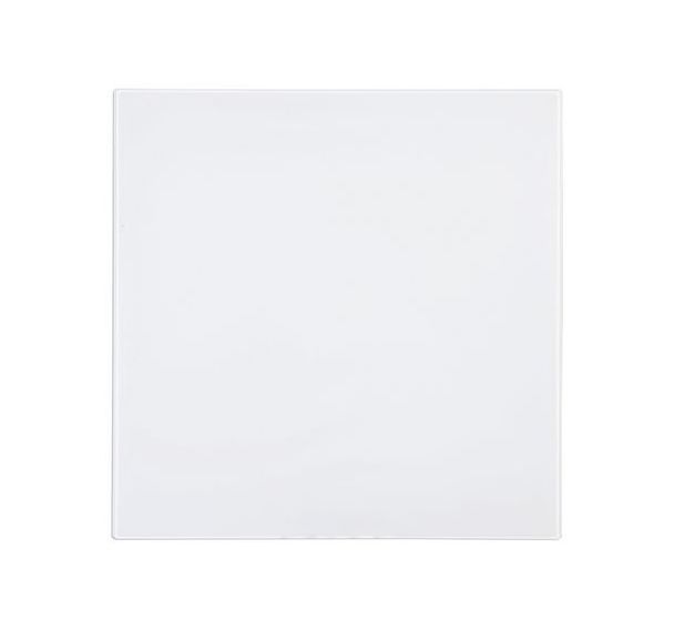 Tableau Verre Bi-silque Blanc, Longueur: 38 cm, Largeur: 38 cm