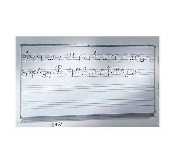 Tableau à portées musicales cadre aluminium anodisé