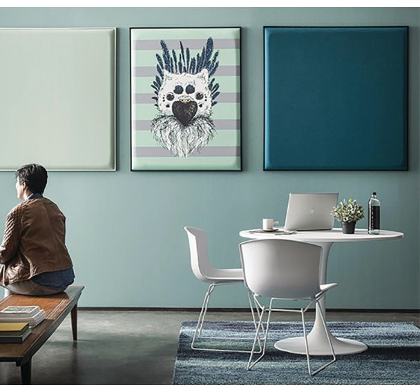 Tableau acoustique Ligne M Cadre alu 780x780 mm