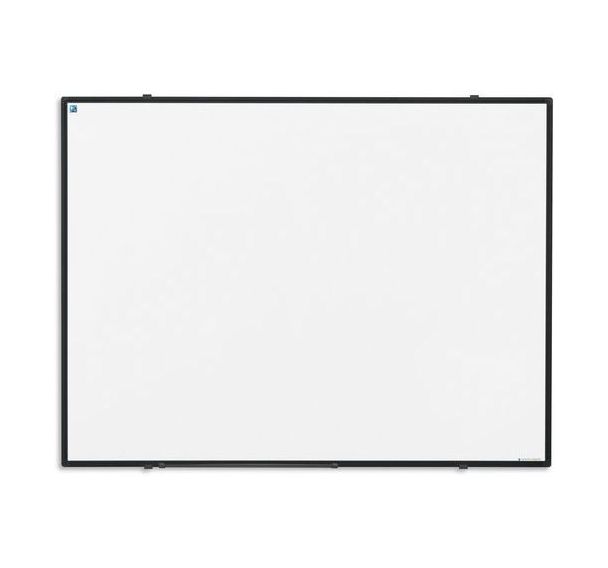 Tableau blanc Softline cadre noir acier émaillé blanc - Smit Visual