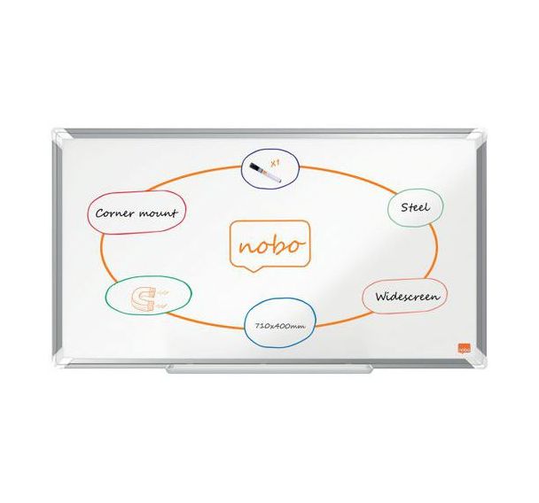 Tableau blanc acier laqué Nano Clean -32 '' - Nobo