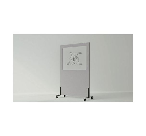 Tableau blanc acoustique mobile Silva - Smit Visual