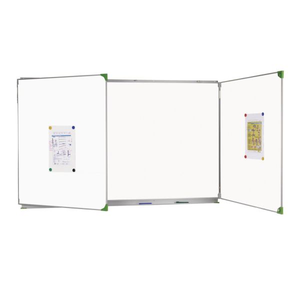 Tableau blanc triptyque cadre aluminium - Manutan Expert