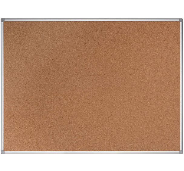 Tableau d'affichage en liège encadrement alu - Earth Bi-Office