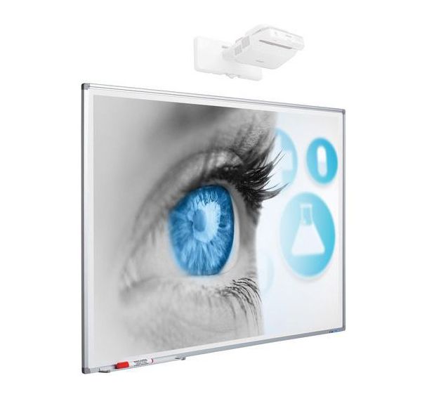 Tableau de projection Softline cadre émaillé mat (16:9) - Smit Visual