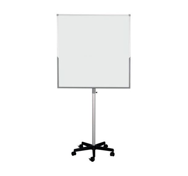 Tableau d'information double face mobile Hxl : 96x96 cms - Blanc/Liège