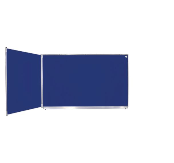 Tableau dyptique émaillé bleu cadre alu strié naturel - Manutan Expert