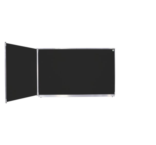 Tableau dyptique émaillé noir cadre alu strié naturel - Manutan Expert