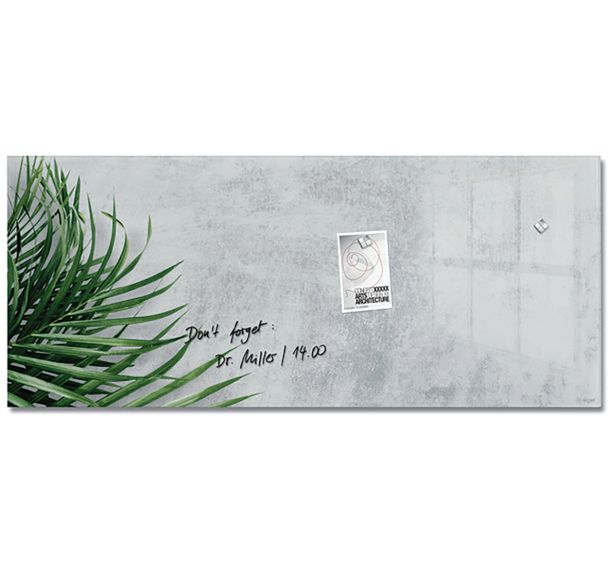 Tableau magnétique en verre - 1300x550x18mm - Botanic - Sigel
