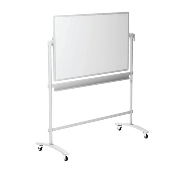 Tableau magnétique, réversible,roulettes et plateau1500x900 blanc-MIRPLAY School