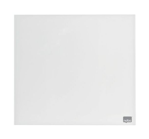 Tableau mémo magnétique en verre - 450 x450 mm -blanc - Nobo