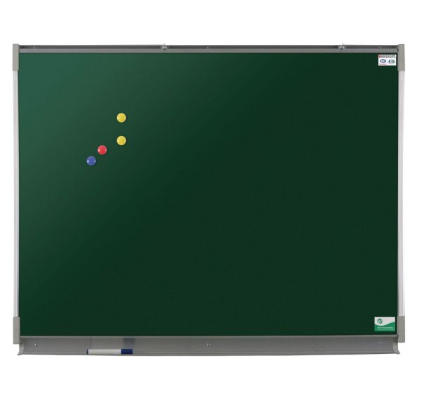 Tableau simple émaillé vert cadre alu strié naturel - Manutan Expert